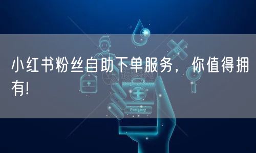 小红书粉丝自助下单服务，你值得拥有!